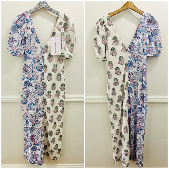 NWT Alix of Bohemia Fifty Fifty Bloom Dress small floral cotton - Picture 1 of 15